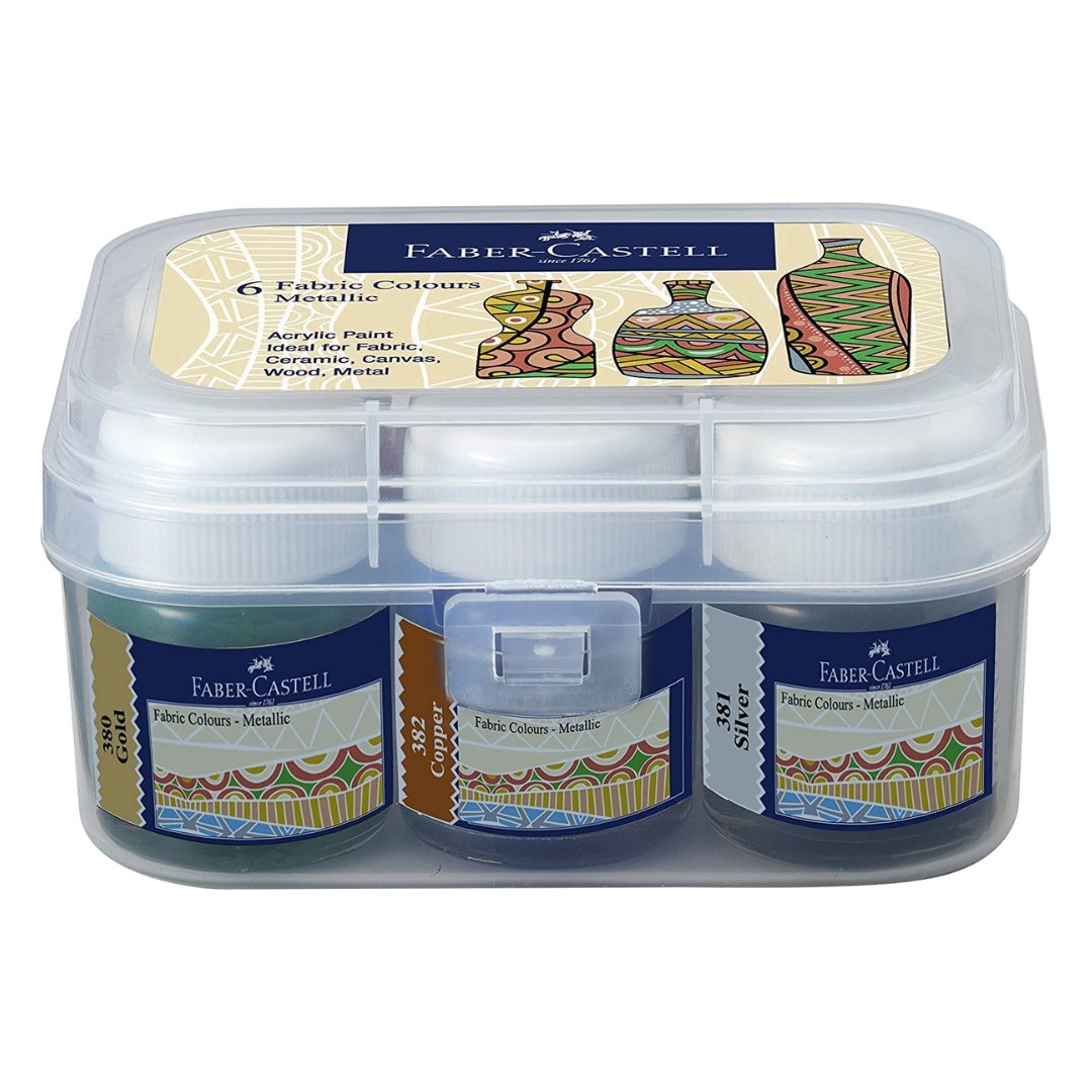 FaberCastell 6 Fabric Colours Metallic SCOOBOO FaberCastell