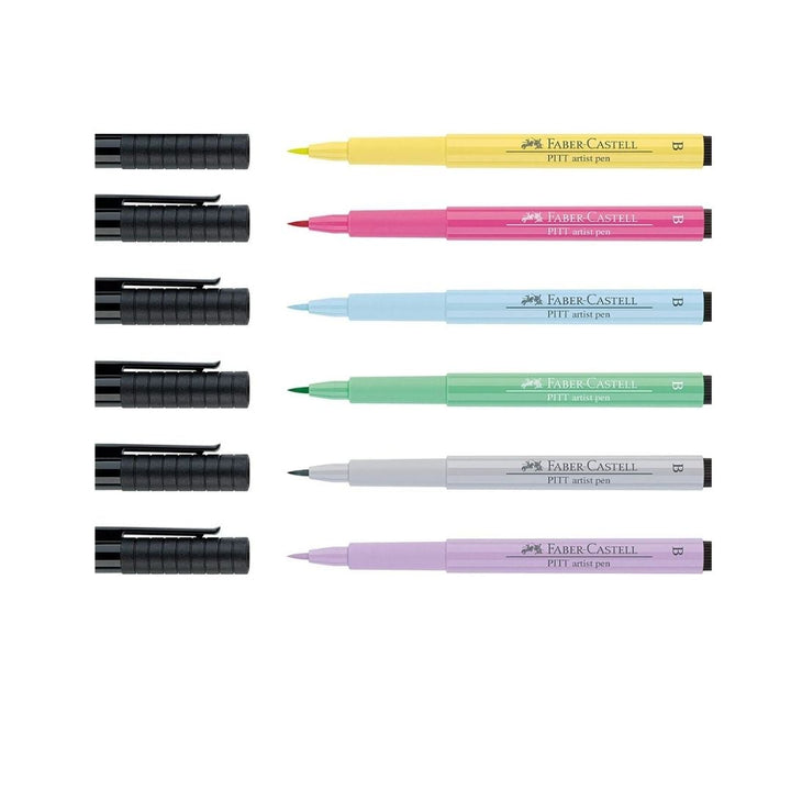 Faber-Castell 6 PITT Artist Pens - SCOOBOO - 167163 - Brush Pens