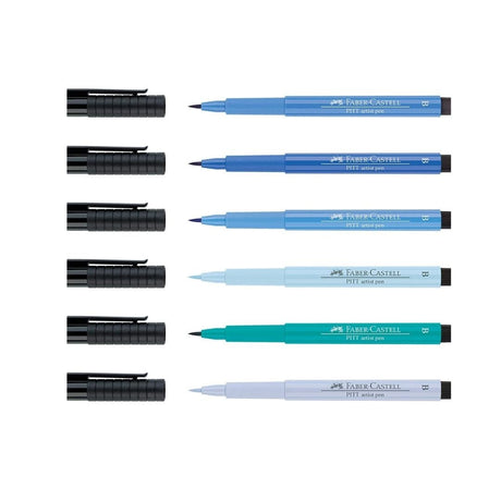 Faber-Castell 6 PITT Artist Pens - SCOOBOO - 16 71 64 - Brush Pens