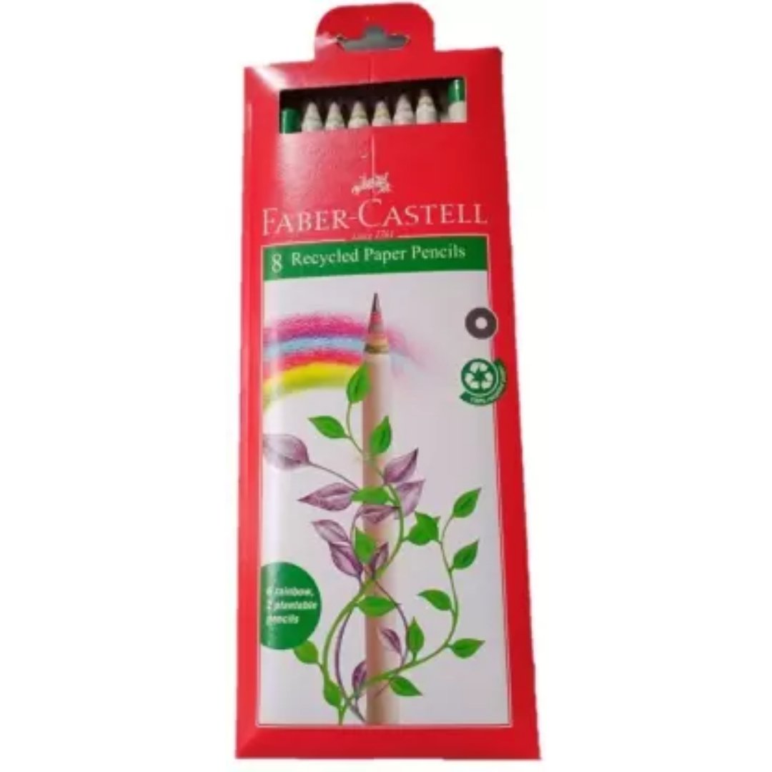 Faber-Castell 8 Recycled Paper Pencil - SCOOBOO - 517109 - Pencils