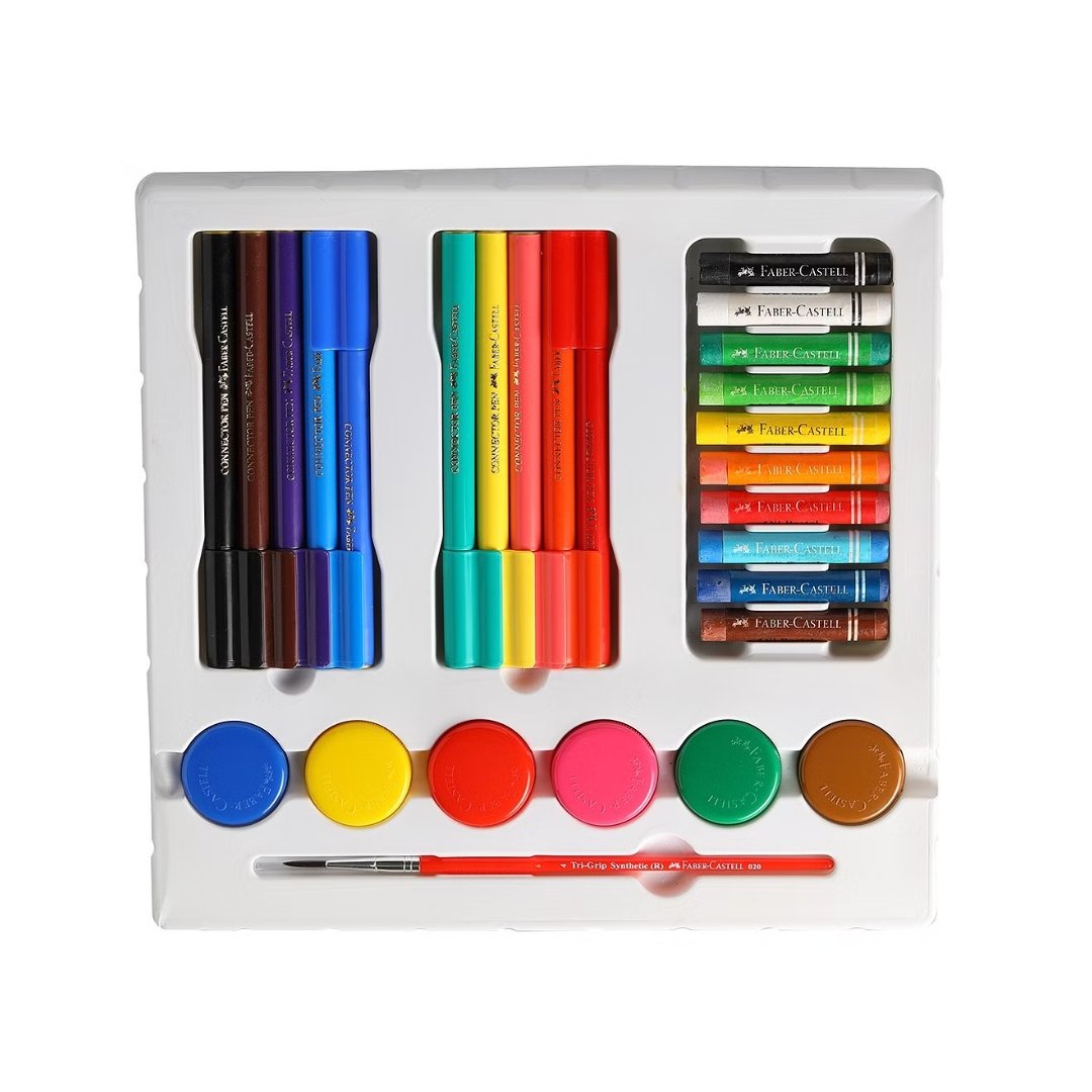 Faber-Castell Art Colour Kit -27 Pieces - SCOOBOO - 1410528 - Art Kit