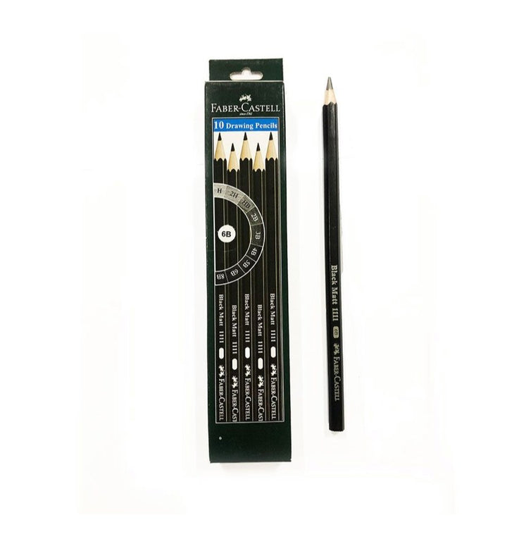 Faber Castell Black Lead Eraser Tip Pencils - SCOOBOO - Pencils