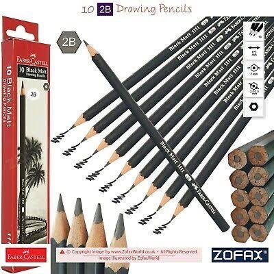 Faber Castell Black Matte Drawing Pencils - SCOOBOO - Pencils