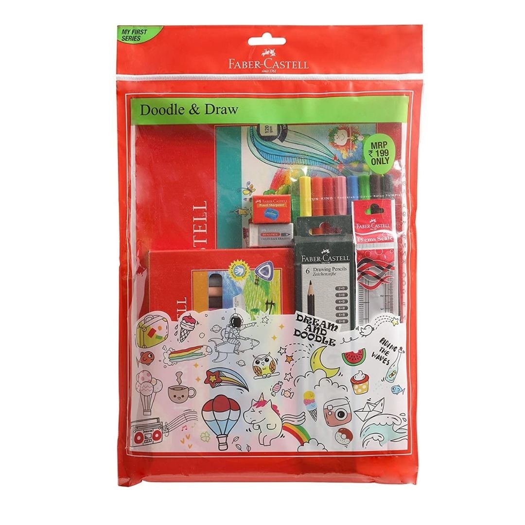 Faber-Castell Draw and Doodle - SCOOBOO - 574105 - DIY Box & Kids Art Kit