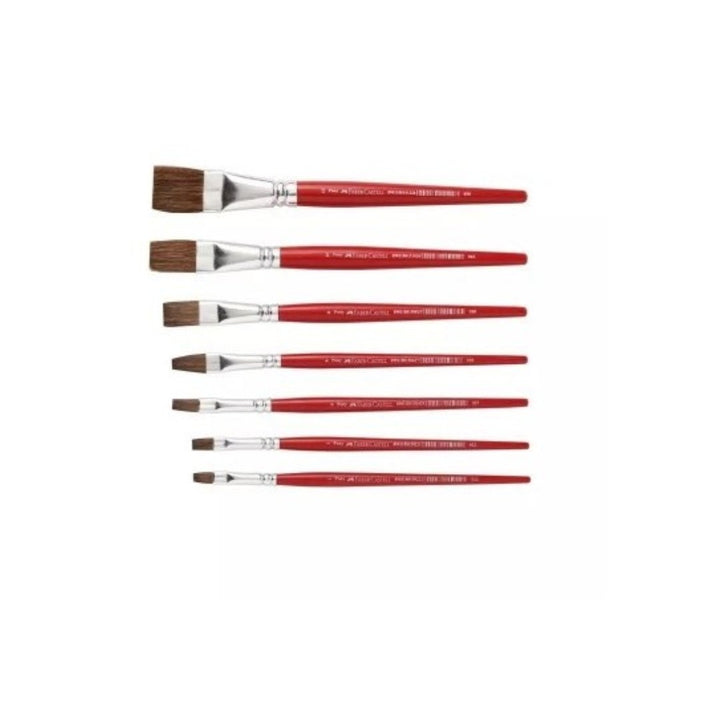 Faber-Castell Flat Paint Brushes (PonyHair) - SCOOBOO - 11 57 02 - Paint Brushes & Palette Knives