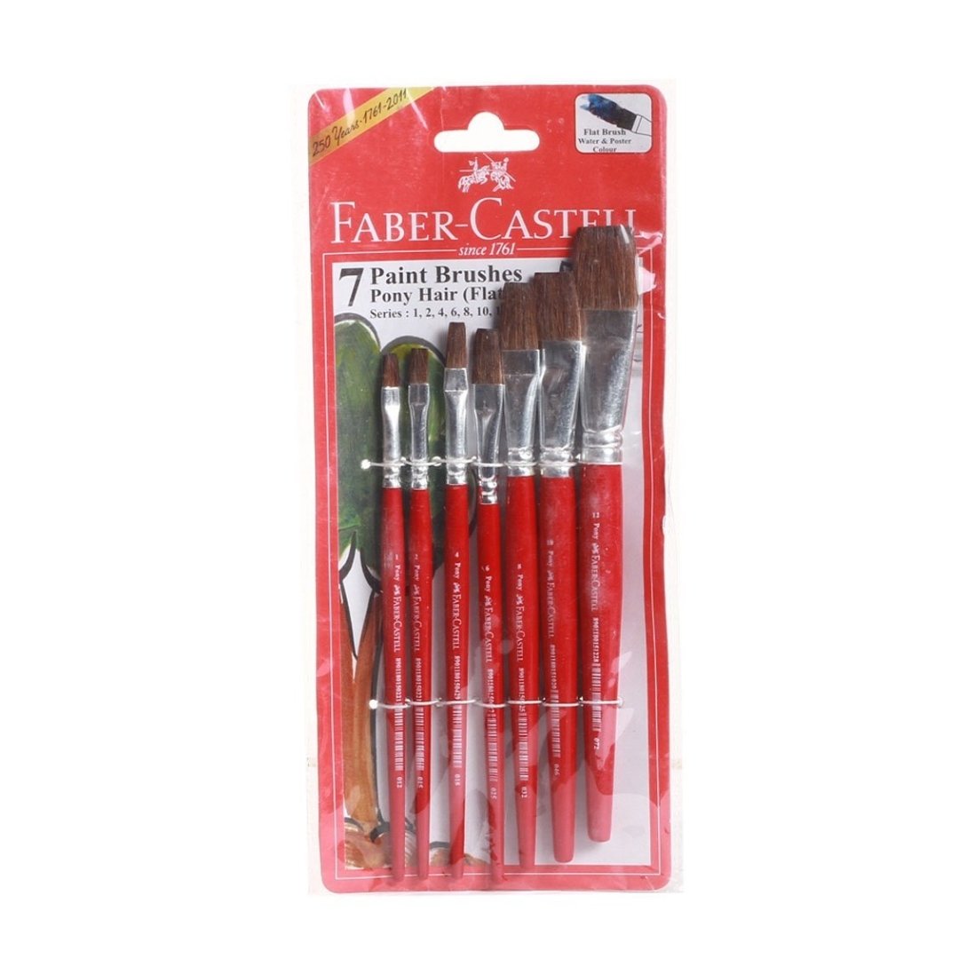 Faber-Castell Flat Paint Brushes (PonyHair) - SCOOBOO - 11 57 02 - Paint Brushes & Palette Knives