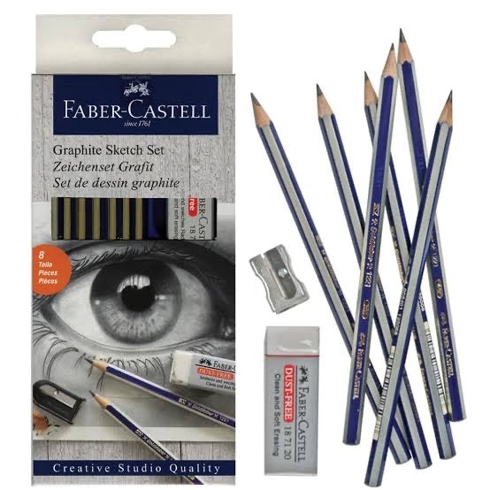Faber-Castell Graphite Sketch Set of 6 - SCOOBOO - 11 40 00 - Sketch pencils