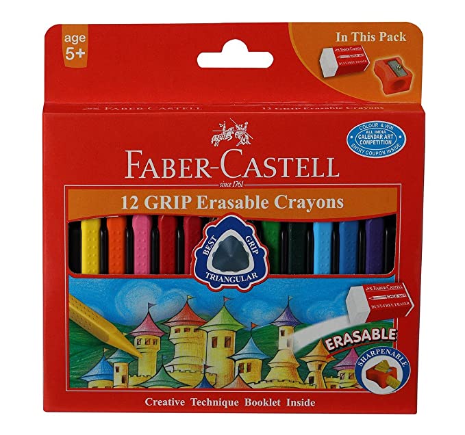 Faber-Castell Grip Erasable Crayons - SCOOBOO - 122912 -