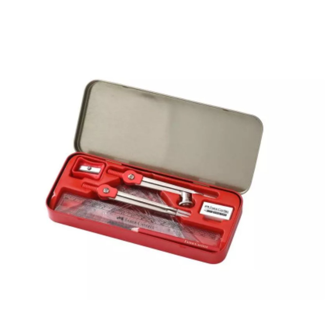 Faber Castell Mathematical Drawing Instrument Box - SCOOBOO - 163020 - Rulers & Measuring Tools