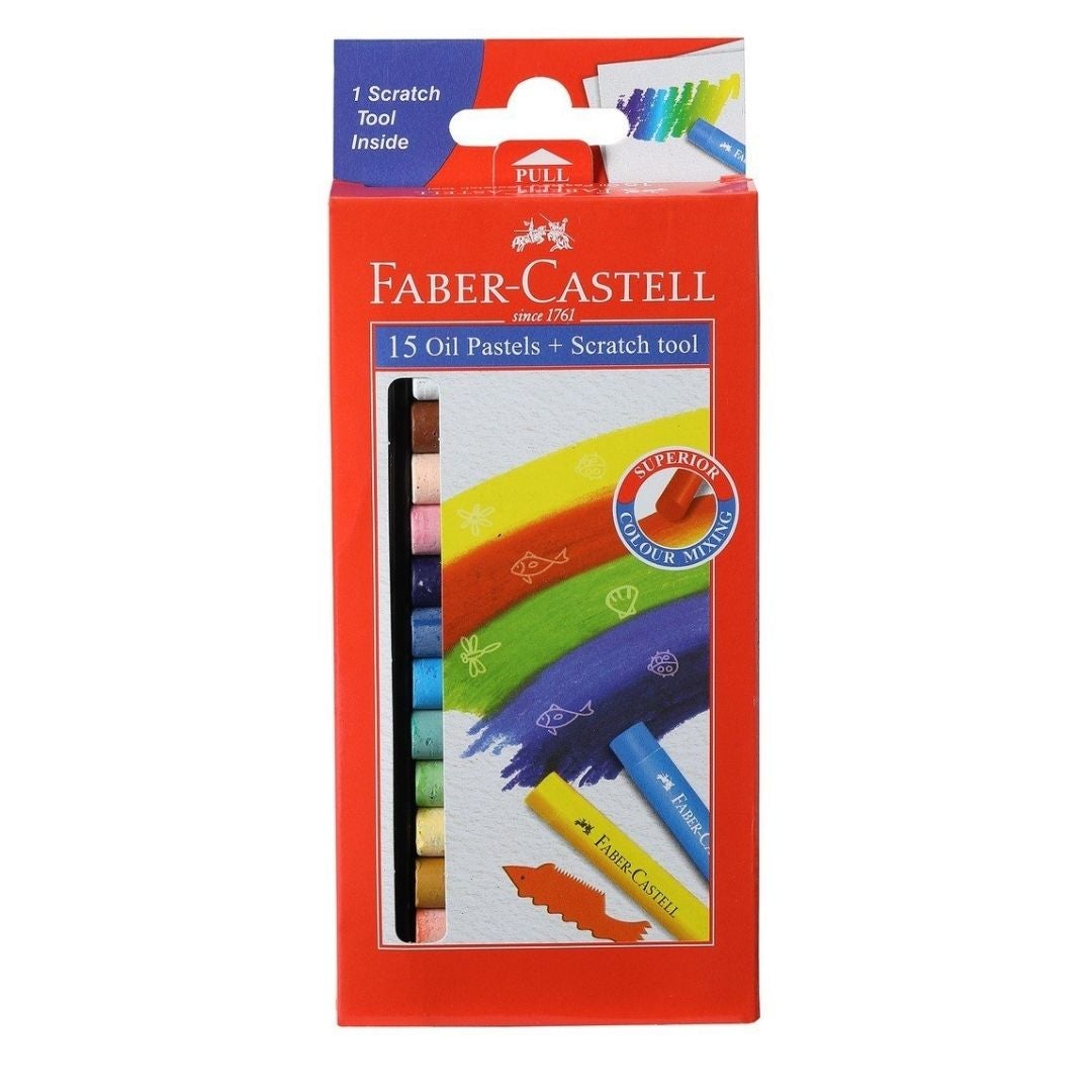 Faber-Castell Oil Pastel Crayons – 12 Vibrant Colors – Beginner Oil Pastel  Set 