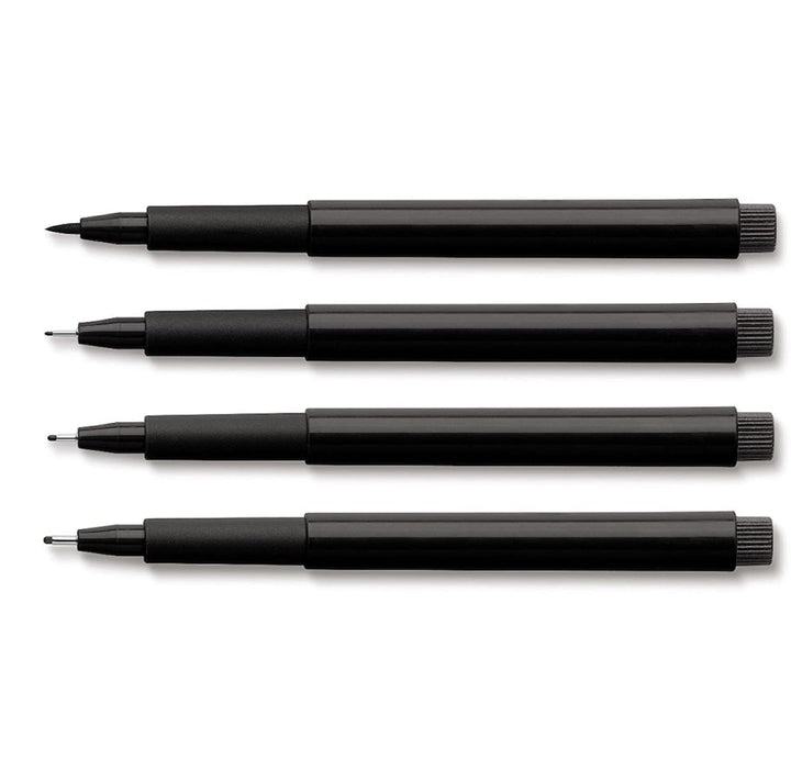 Faber Castell Pitt Artist Colour Pen Set - Pack of 4, S, F, M, B - SCOOBOO - 167100 - Fineliner