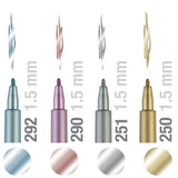 Faber-Castell Pitt Artist Pen Set - Pack of 4 (Metallic) - SCOOBOO - Faber-Castell-Pitt Artist-Pack of 6 (Metallic) - Fineliner