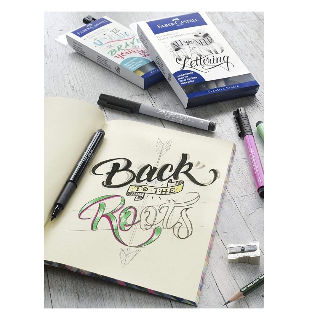 Faber-Castell Pitt Artist Pen Starter Set Hand Lettering – SCOOBOO