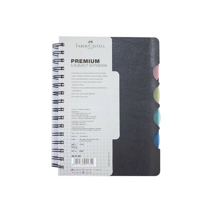 Faber-Castell Premium Subject Notebooks-A5 - SCOOBOO - 302162 - Ruled