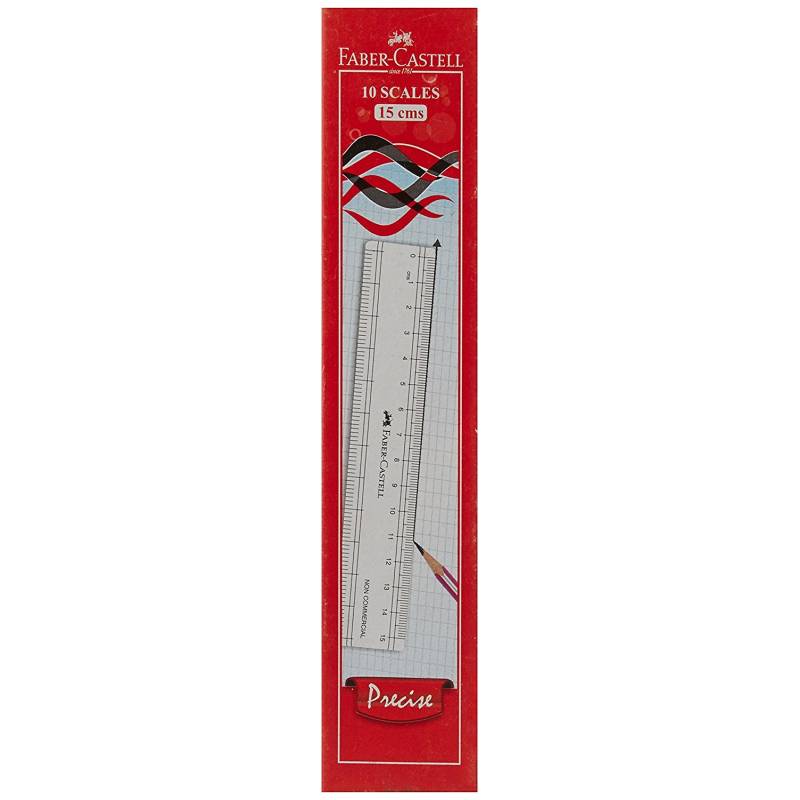 Faber Castell Scale – 15 cm (Pack of 5) - SCOOBOO - 170640 - Rulers & Measuring Tools