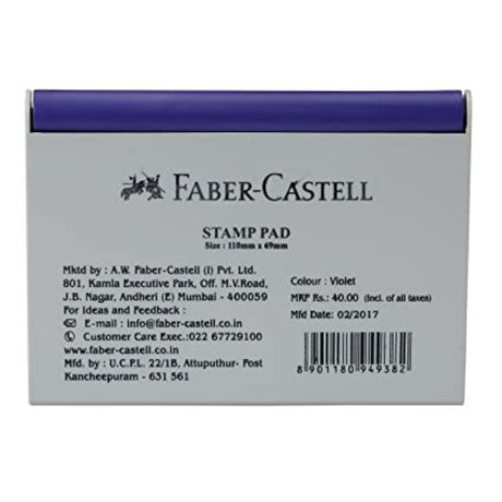 Faber-Castell Stamp Pad, 110 x 69 mm - Violet - SCOOBOO - 194938 - Stamp & Pads