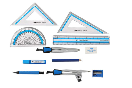 Faber-Castell Stellar Mathematical Drawing Instrument Box - SCOOBOO - 367314 - Rulers & Measuring Tools