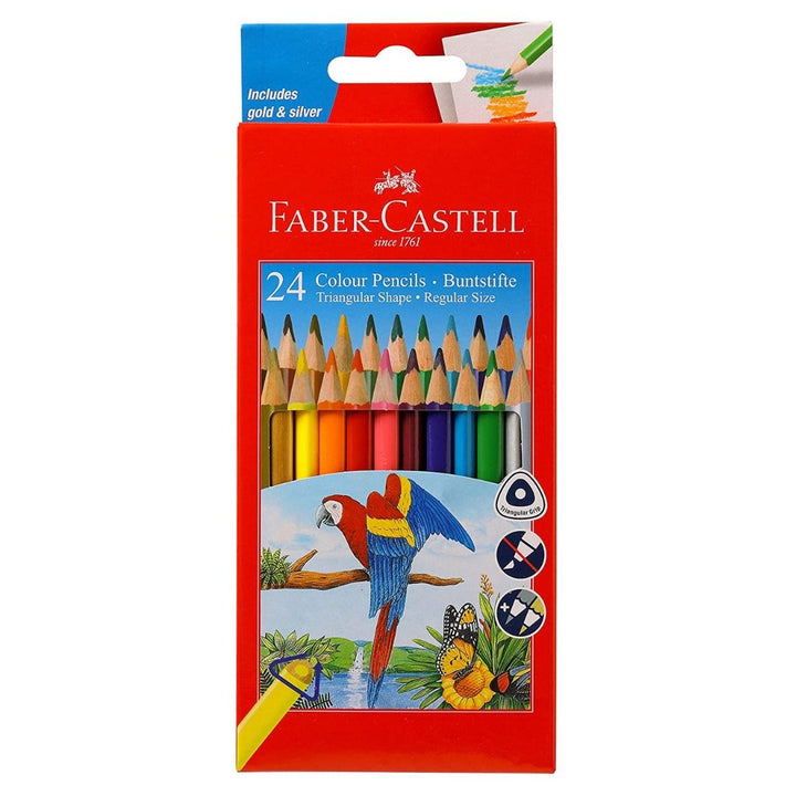 Faber-castell Triangular Colour Pencils - SCOOBOO - 11 80 24 - Coloured Pencils