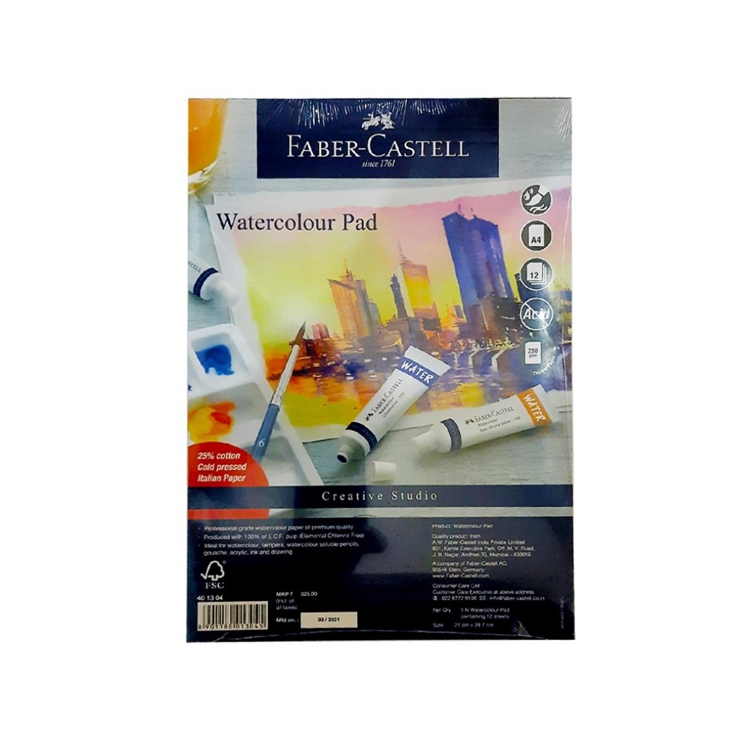 Faber-Castell Watercolour Pad - SCOOBOO - 401304 - Watercolour Pads & Sheets