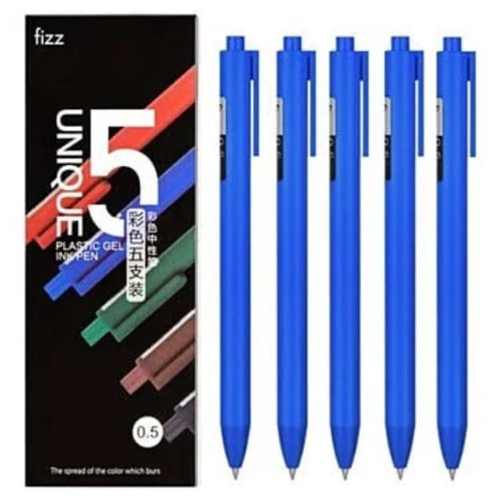 Fizz Gel Ink Pens 0.5-Set Of 5 - SCOOBOO - FZ440005 - Gel Pens