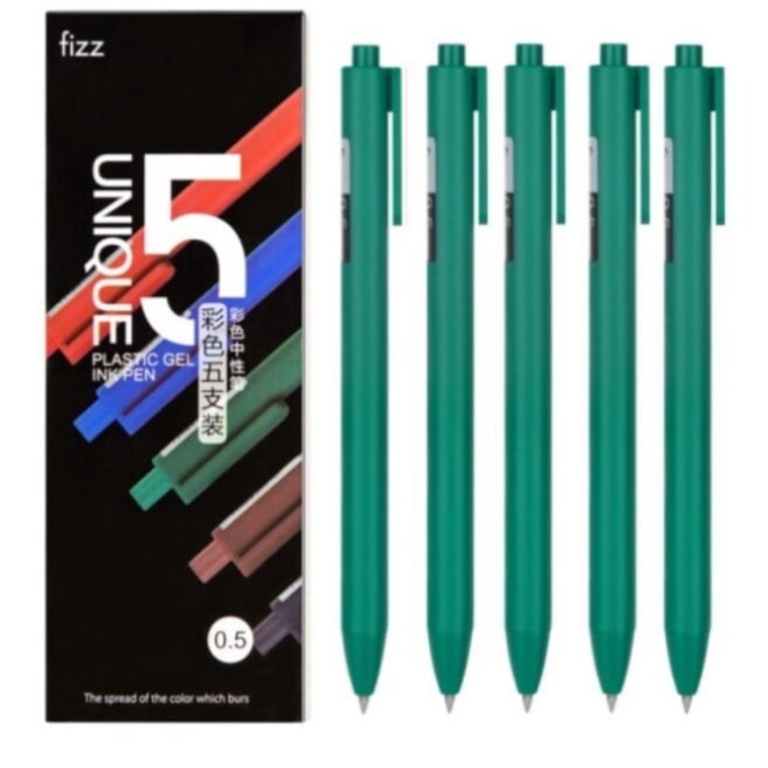 Fizz Gel Ink Pens 0.5mm-Set Of 5 - SCOOBOO - FZ440007 - Gel Pens