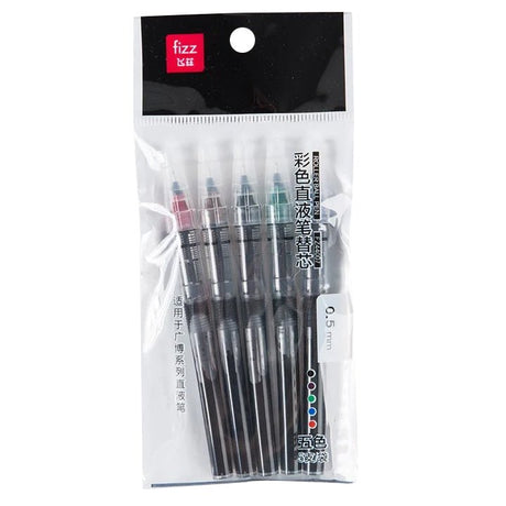 Fizz multicolor Straight Liquid 0.5mm Roller Ball Pens Refills - SCOOBOO - FZ44007 - Refills