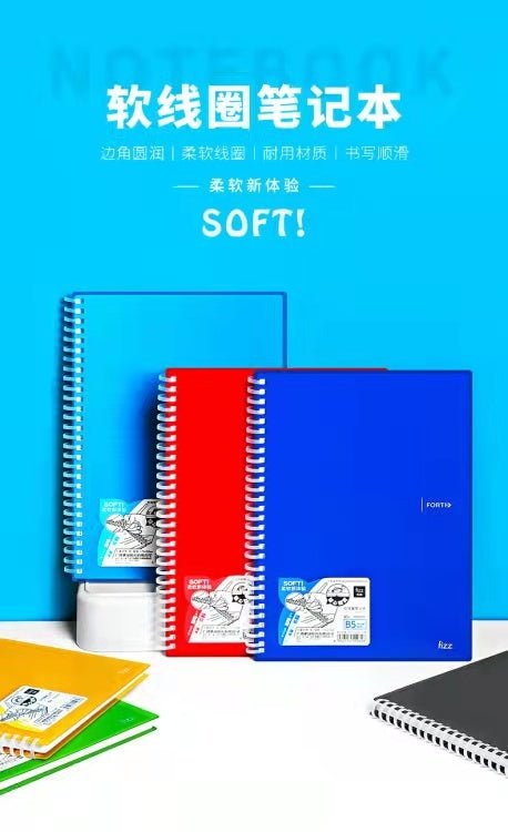 Fizz Soft Cover Spiral Notebook - SCOOBOO - FZ33703-DH - Ruled