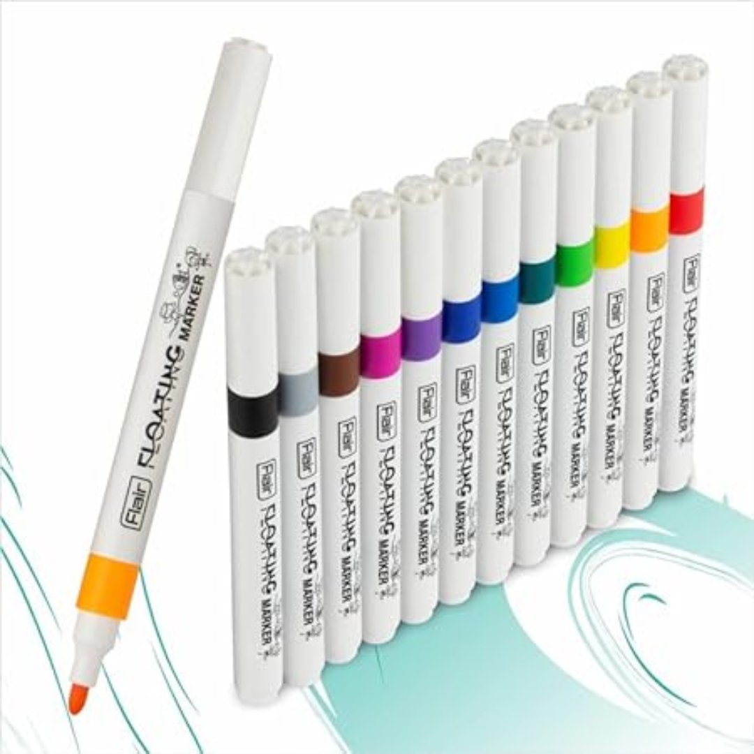 Flair Creative Water Floating Marker Set of 12 - SCOOBOO - Brush Pens
