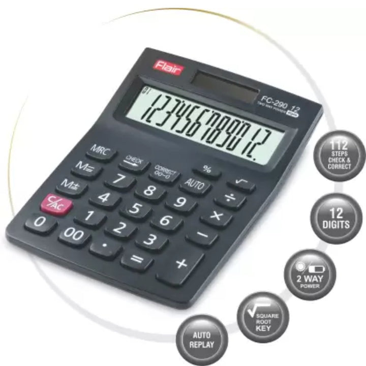 Flair Electronic Calculator (FC-290) - SCOOBOO - Digital Calculators