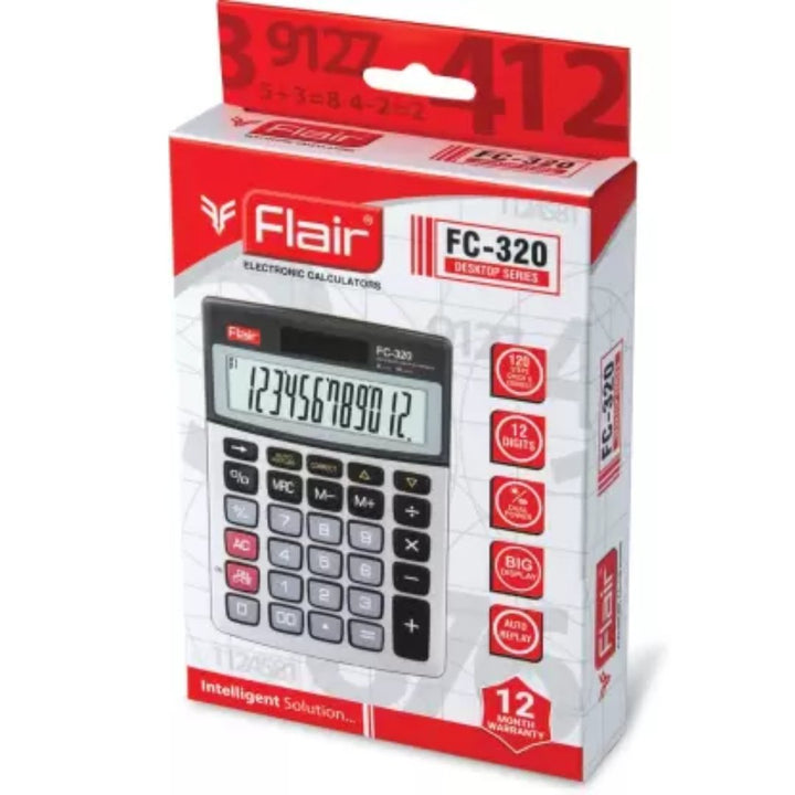 Flair Electronic Calculator (FC-320) - SCOOBOO - Digital Calculators