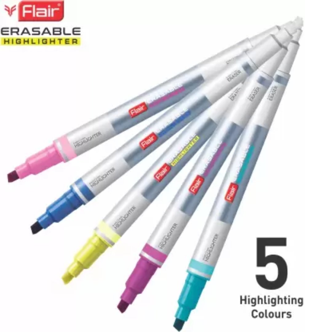 Flair Erasable Highlighters Pack Of 5 - SCOOBOO - Highlighter