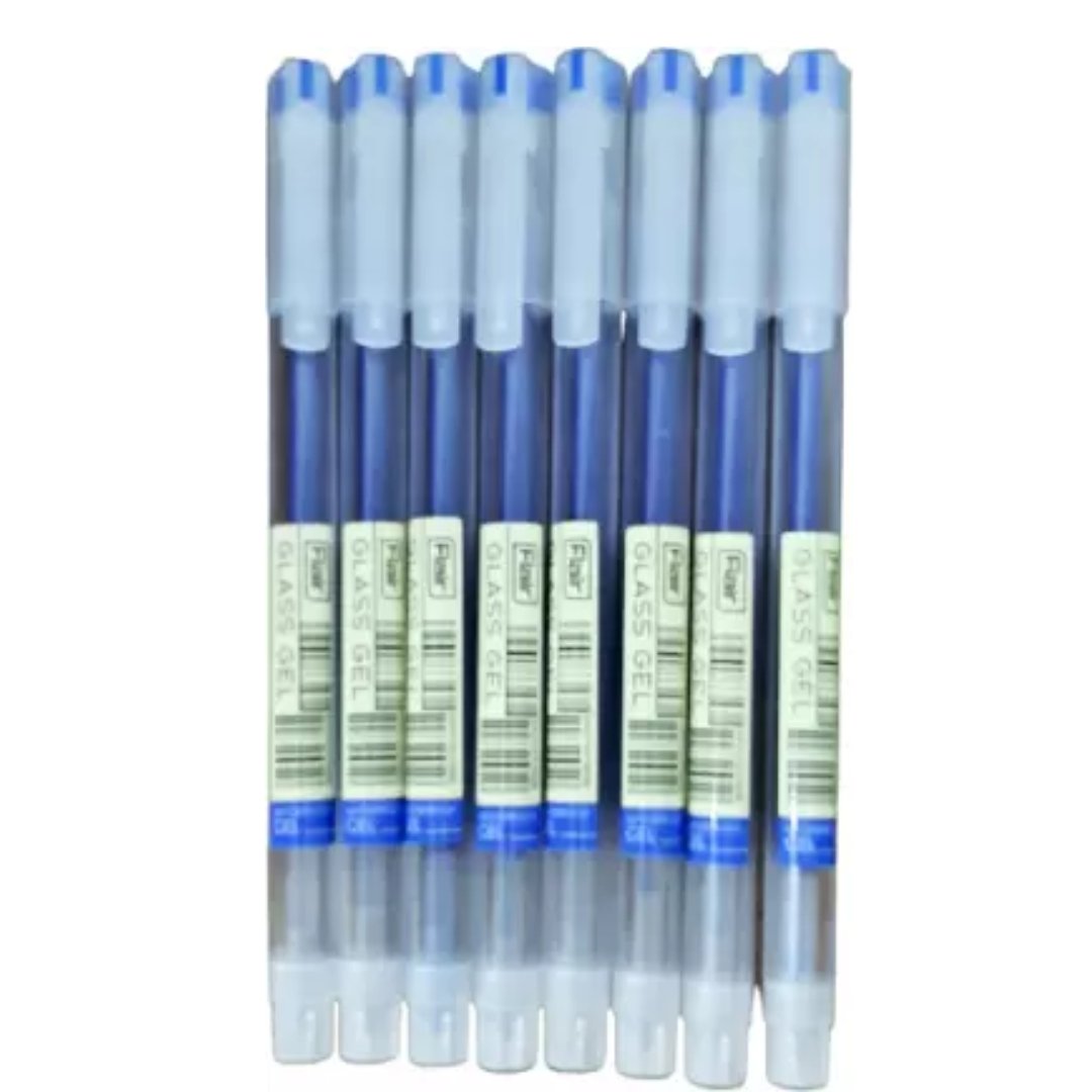 Flair Glass Gel Pen WaterproofPack of 10(Blue) SCOOBOO Flair