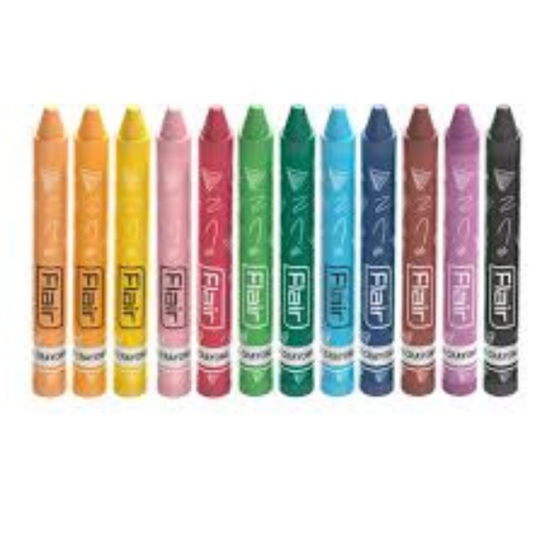 Flair Jumbo Triangular Wax Crayons - SCOOBOO - Wax Crayons