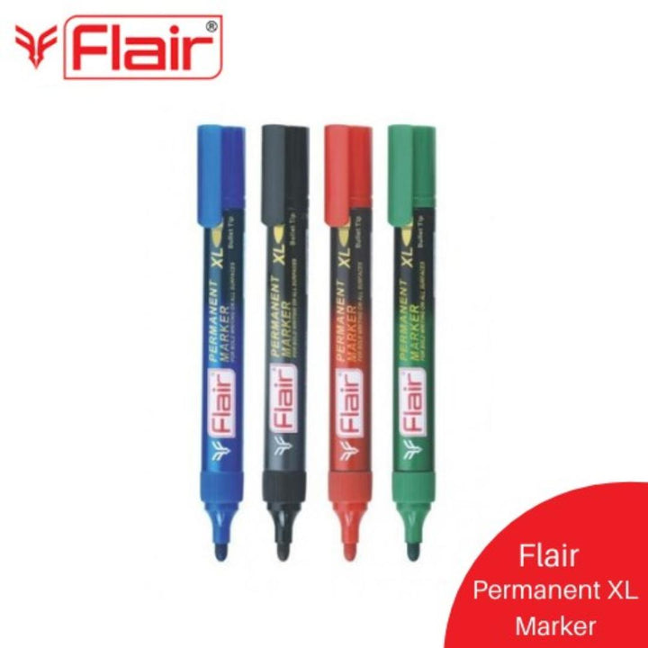 Flair Permanent XL Marker Pack Of 4 - SCOOBOO - Permanent Markers