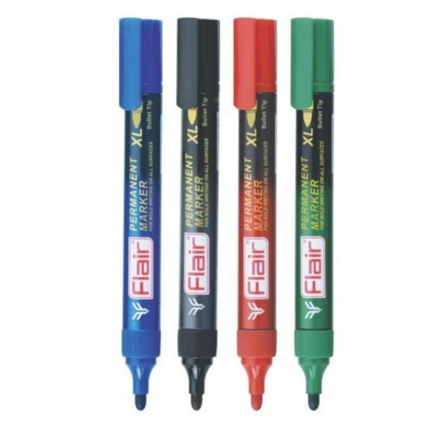 Flair Permanent XL Marker Pack Of 4 - SCOOBOO - Permanent Markers