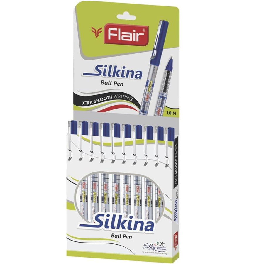 Flair Silkina Ball Pens Pack Of 10 - SCOOBOO - Ball pens