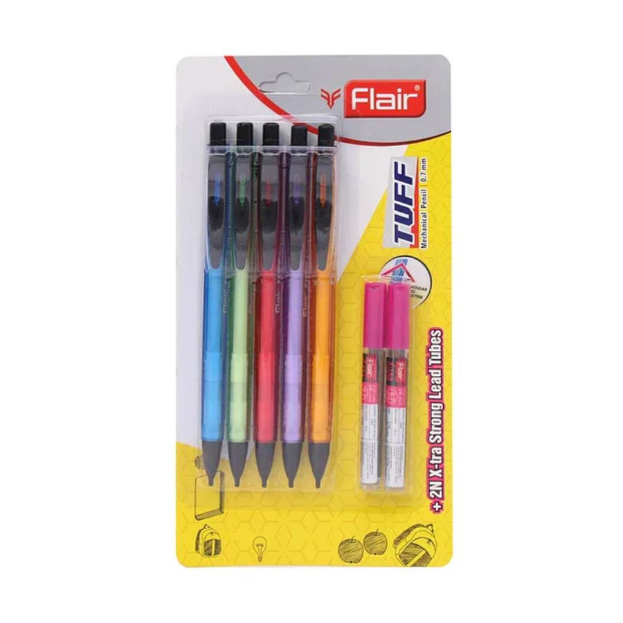 Flair Tuff Mechanical Pencil 0.7mm Pack Of 5 - SCOOBOO - Mechanical Pencils