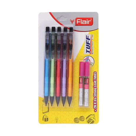 Flair Tuff Mechanical Pencil 0.7mm Pack Of 5 - SCOOBOO - Mechanical Pencils