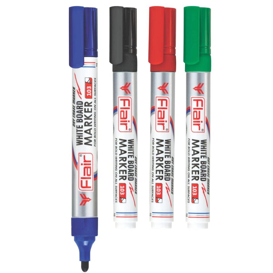 Flair Whiteboard Marker Pack Of 4 - SCOOBOO - White-Board & Permanent Markers