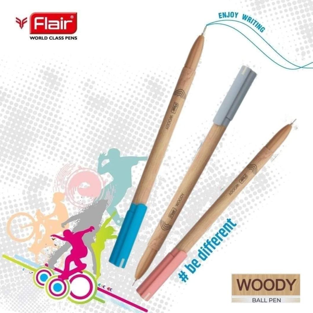 Flair Woody Ball Pens Pack Of 10 - SCOOBOO - Ball Pen