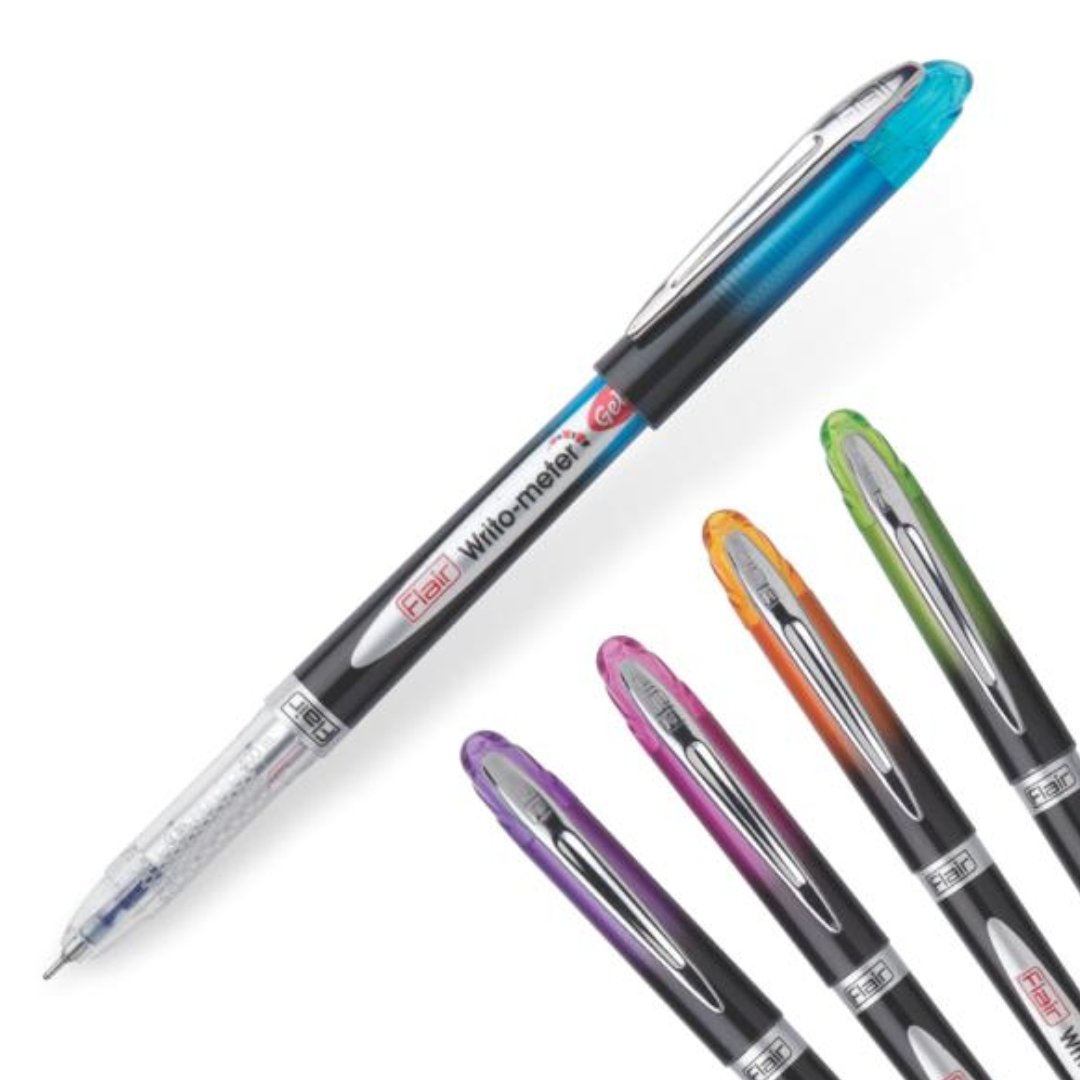 Writeometer Pens Flair Writo Meter Gel Pens Pack Of 2 - SCOOBOO - Flair