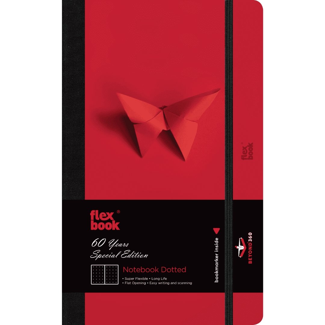 Flex Book 60 Years Edition Black Notebook - SCOOBOO - 21.00098 - Ruled