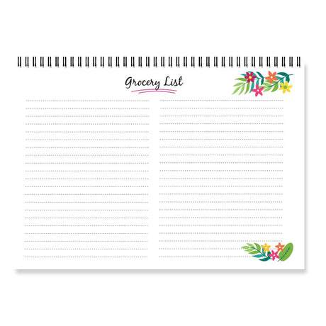 Floral Weekly Meal Planner - SCOOBOO - Planners