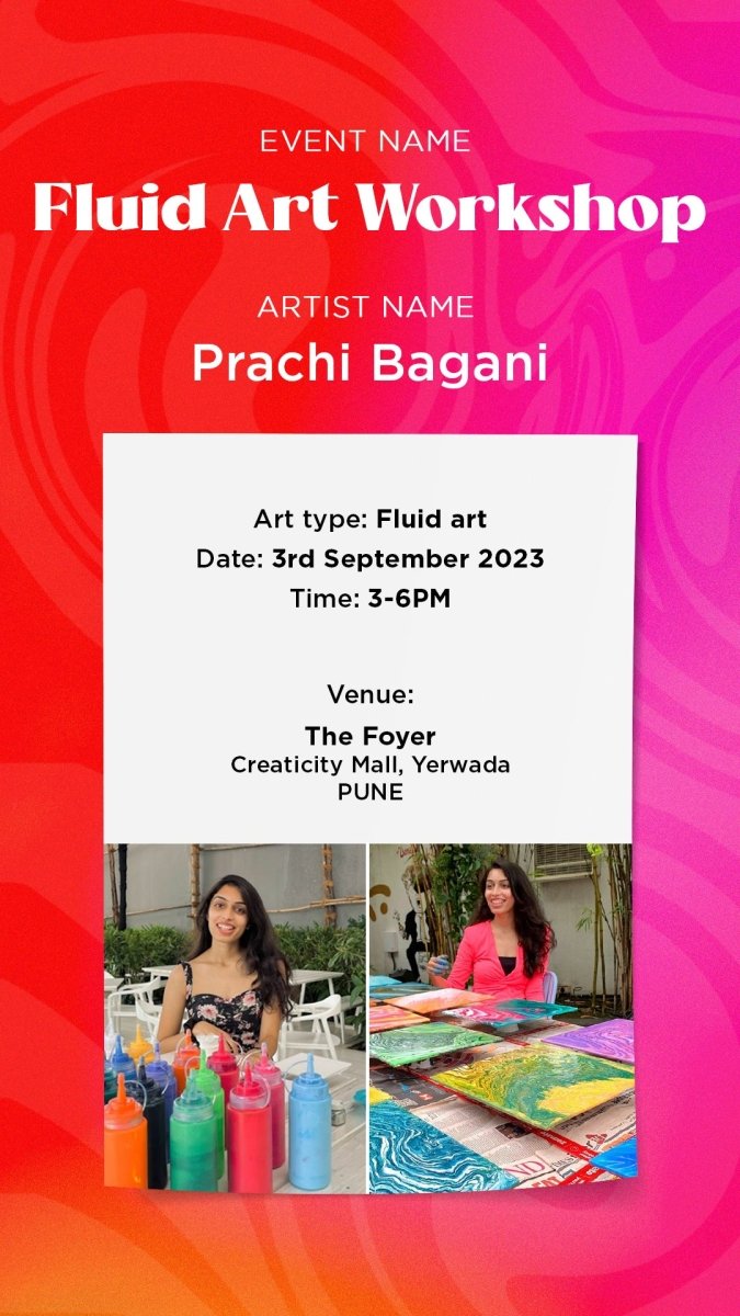 Fluid Art Workshop with Prachi Bagnani (Sep, 2023) - SCOOBOO - Art Workshop