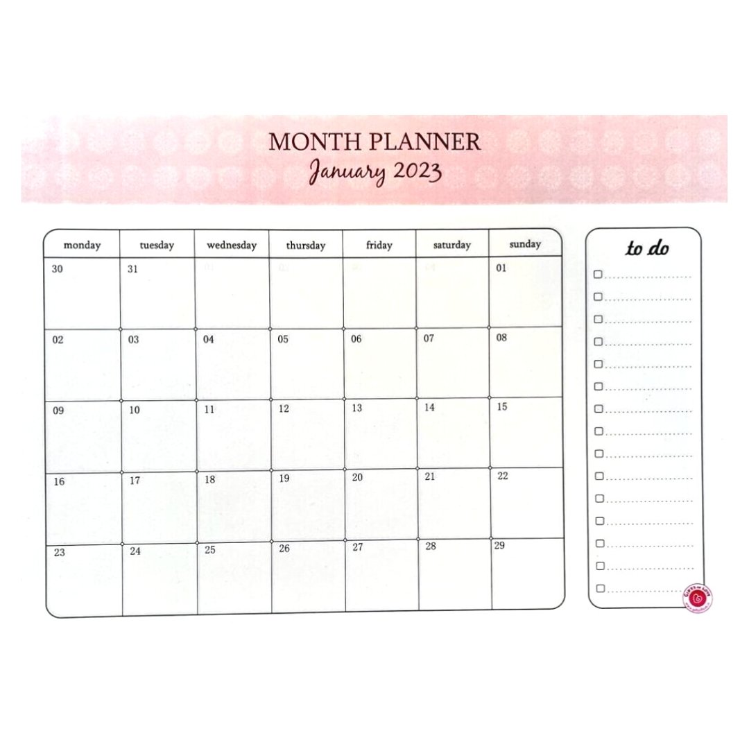 Gifts Of Love 2023 Dated Monthly Planner Notepad - SCOOBOO - Planners