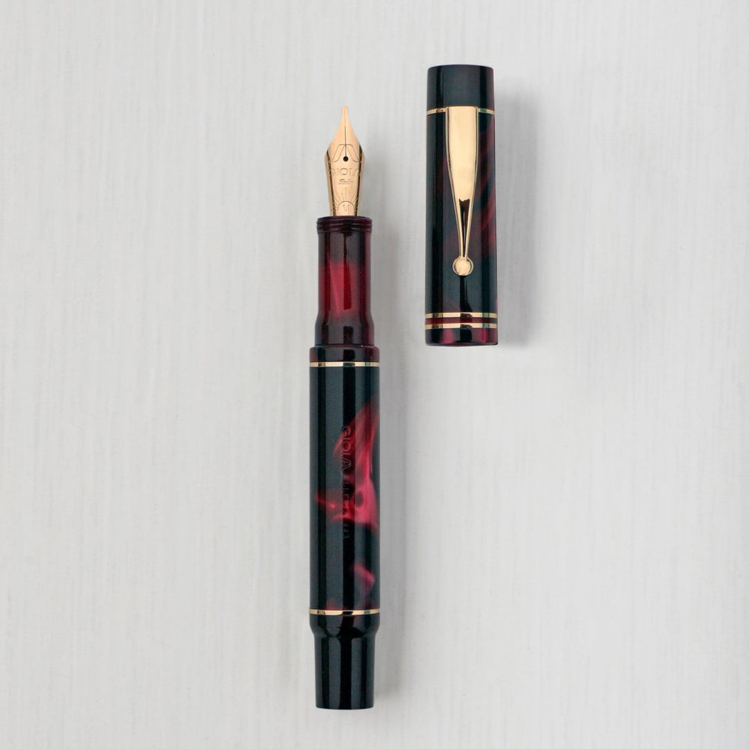 Gioia Alleria Amaranto Red-black GT Fountain Pen - SCOOBOO - GA-742-M - Fountain Pen