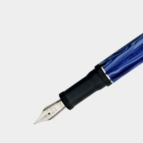 Gioia Alleria Mare Blue-Black Marbled Rhodium Fountain Pen - SCOOBOO - GA-700- B - Fountain Pen