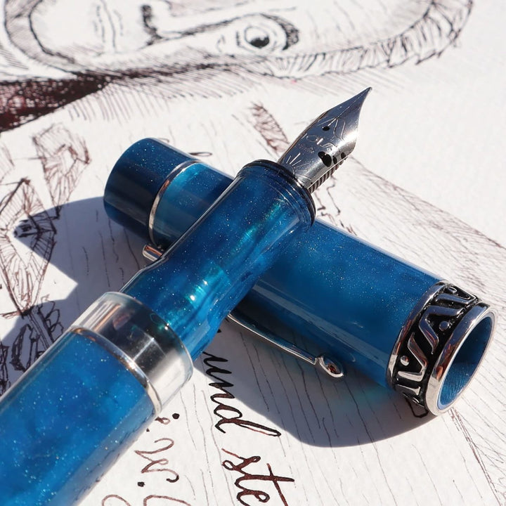 Gioia Bellevista Acqua Azzurra Blue Fountain Pen - SCOOBOO - GB-900-M - Fountain Pen