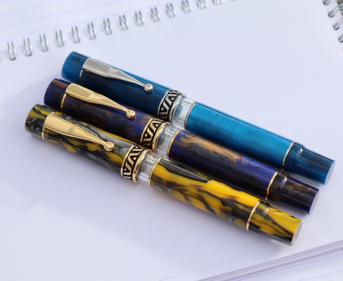 Gioia Bellevista Crepuscola Blue-brown Fountain Pen - SCOOBOO - GB-902-M - Fountain pen