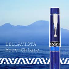 Gioia Bellevista Mare Chiaro Blue Fountain Pen - SCOOBOO - GB-914-M - Fountain pen